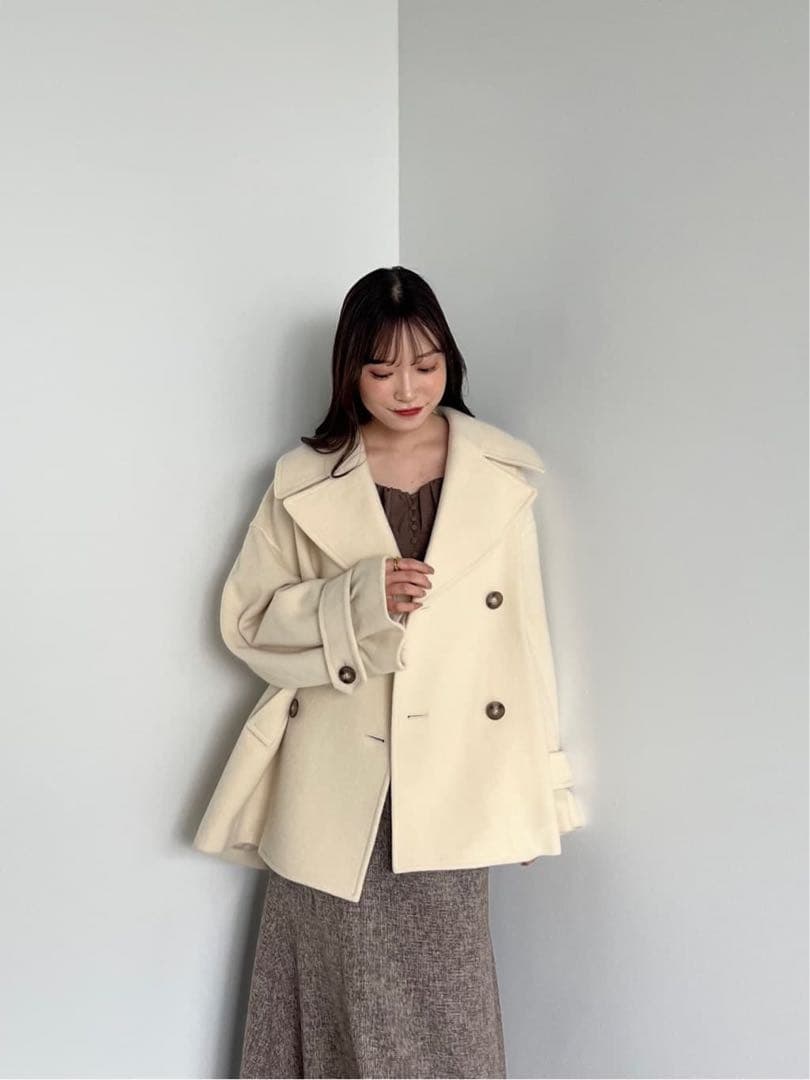 【匿名配送】COCODEAL インペリアルモッサショートPコート サイズ1