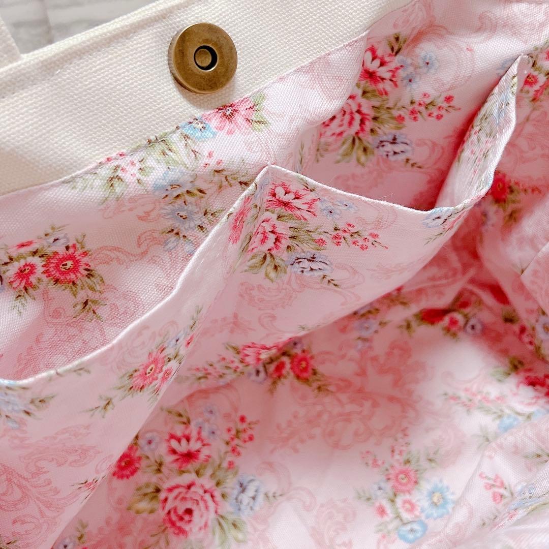 コヤンイサムチョン ハンドメイド フリルトートバッグ オッドアイちゃん レース