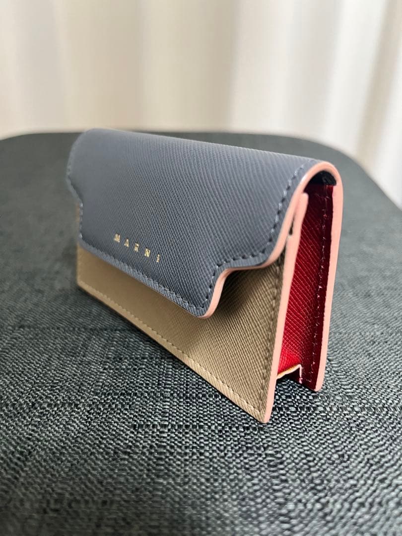 【美品】MARNI 名刺入れ グレー/ベージュ/ピンク