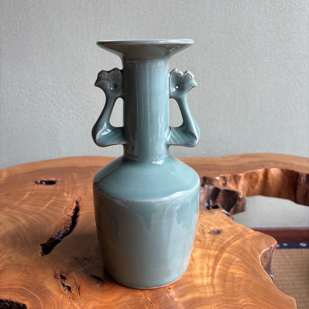 【いま】加藤丈佳 日吉窯 鳳凰耳付花入 ／祥瑞文蜜柑水指 土山松泉造