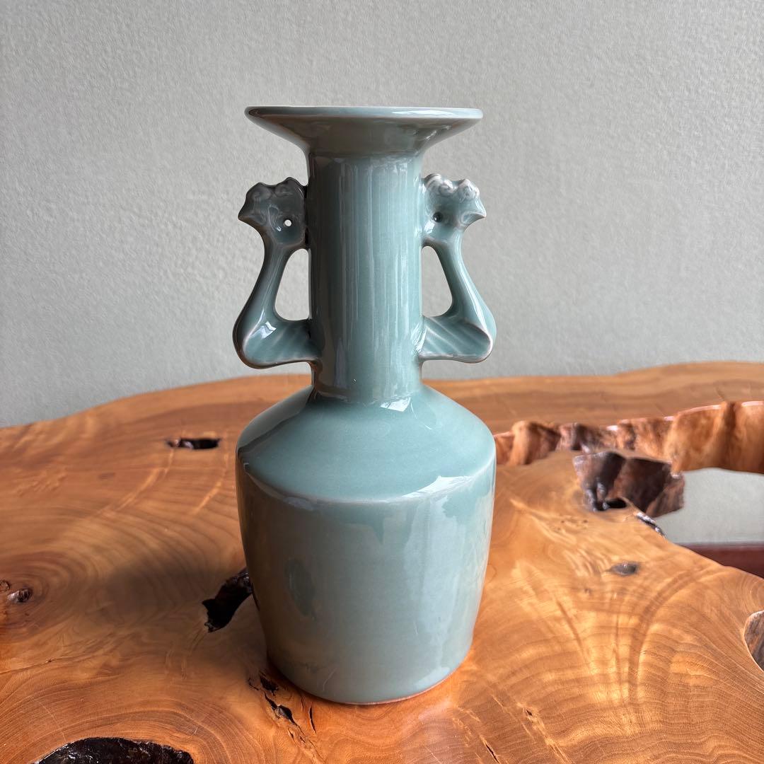 【いま】加藤丈佳 日吉窯 鳳凰耳付花入 ／祥瑞文蜜柑水指 土山松泉造