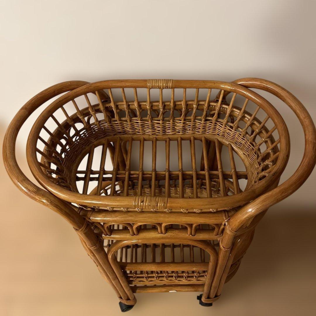 ナチュラル天然素材◾️籐ラタン製 脱衣籠 脱衣かご ランドリーバスケット