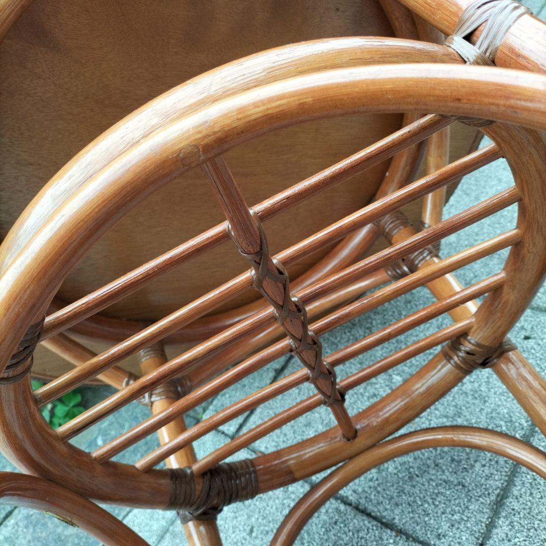 kazama/カザマ/ラタン/籐家具/テーブル/丸テーブル/ガラステーブル