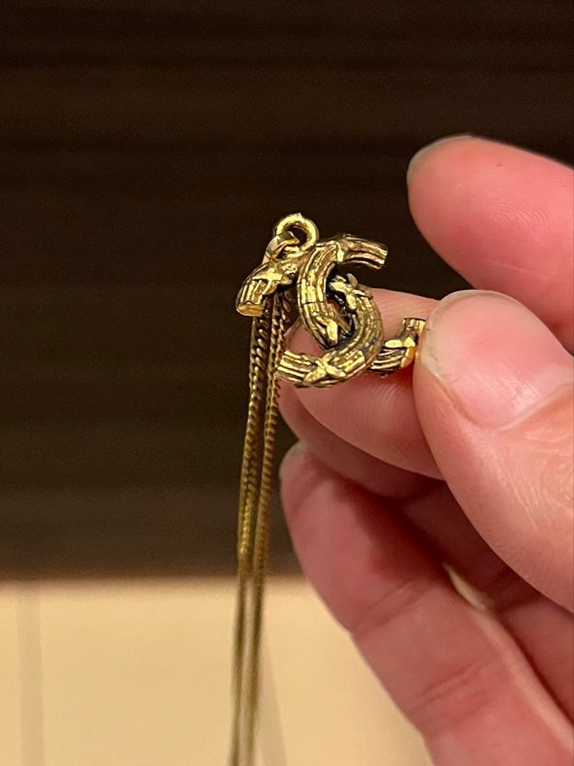 CHANEL ヴィンテージ　ゴールド　ネックレス　ココマーク　正規品