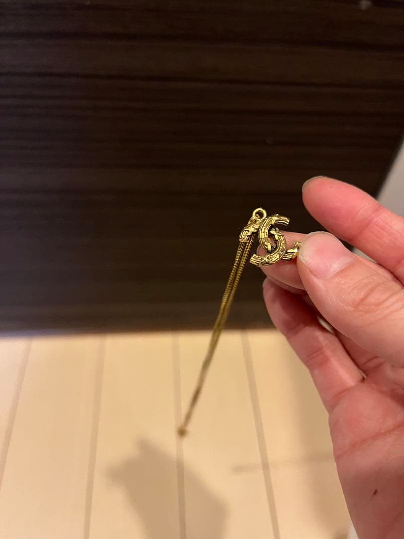 CHANEL ヴィンテージ　ゴールド　ネックレス　ココマーク　正規品