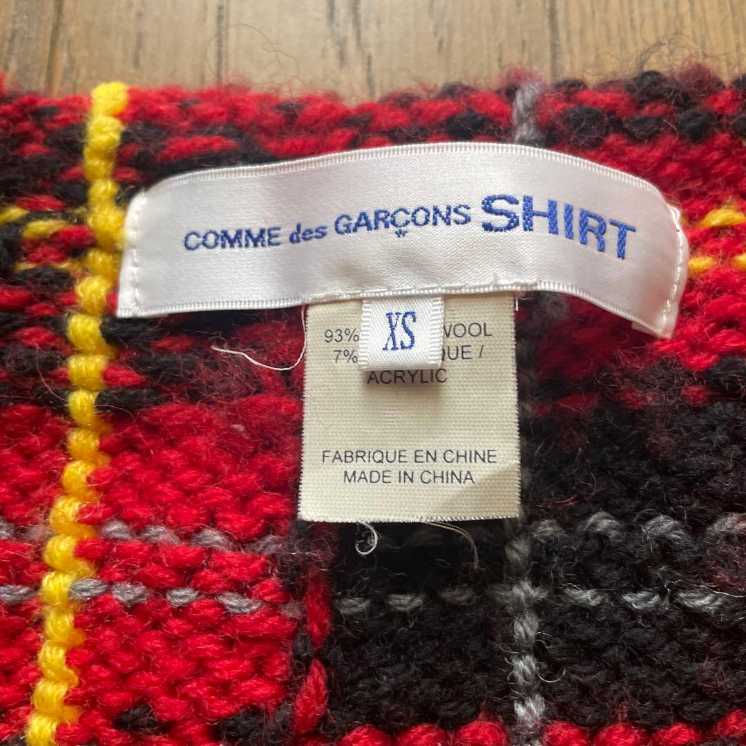 comme des garçons SHIRT Ｖネックデザインニット