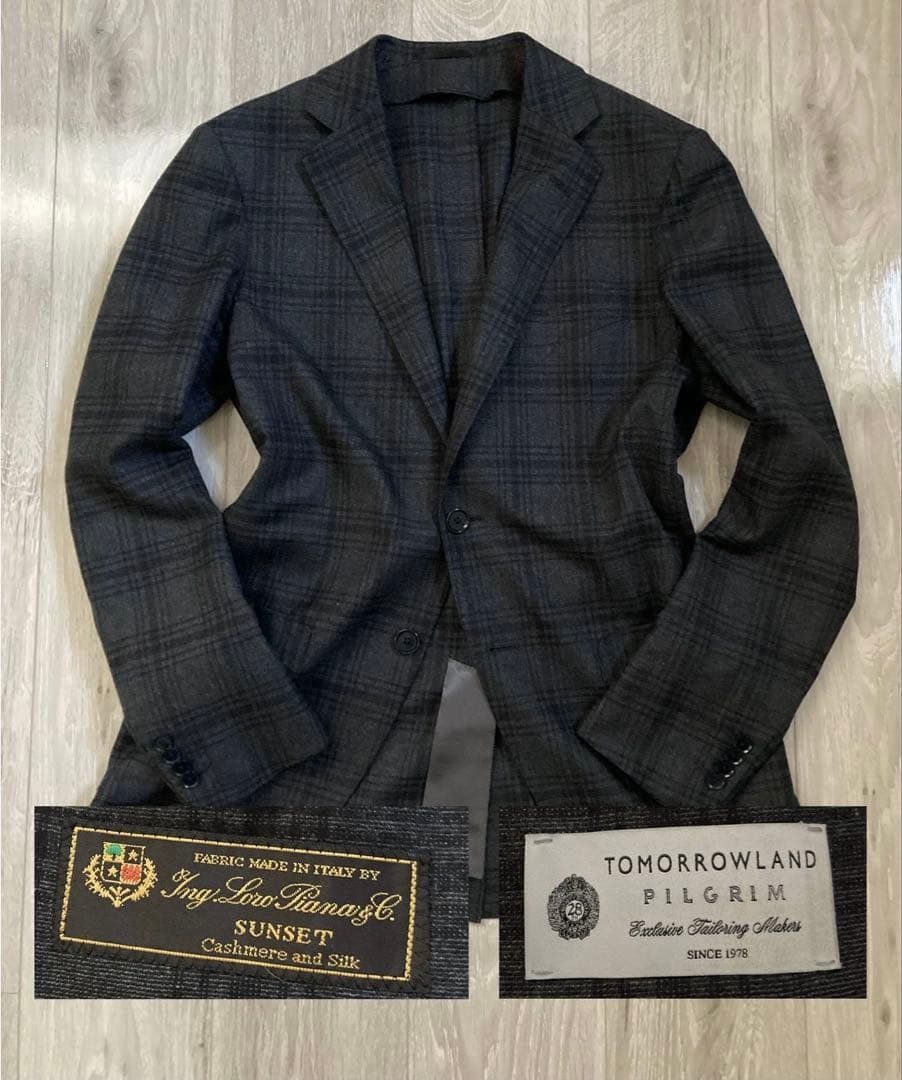 トゥモローランド ロロピアーナ SUNSET グレー カシミヤ シルク 44