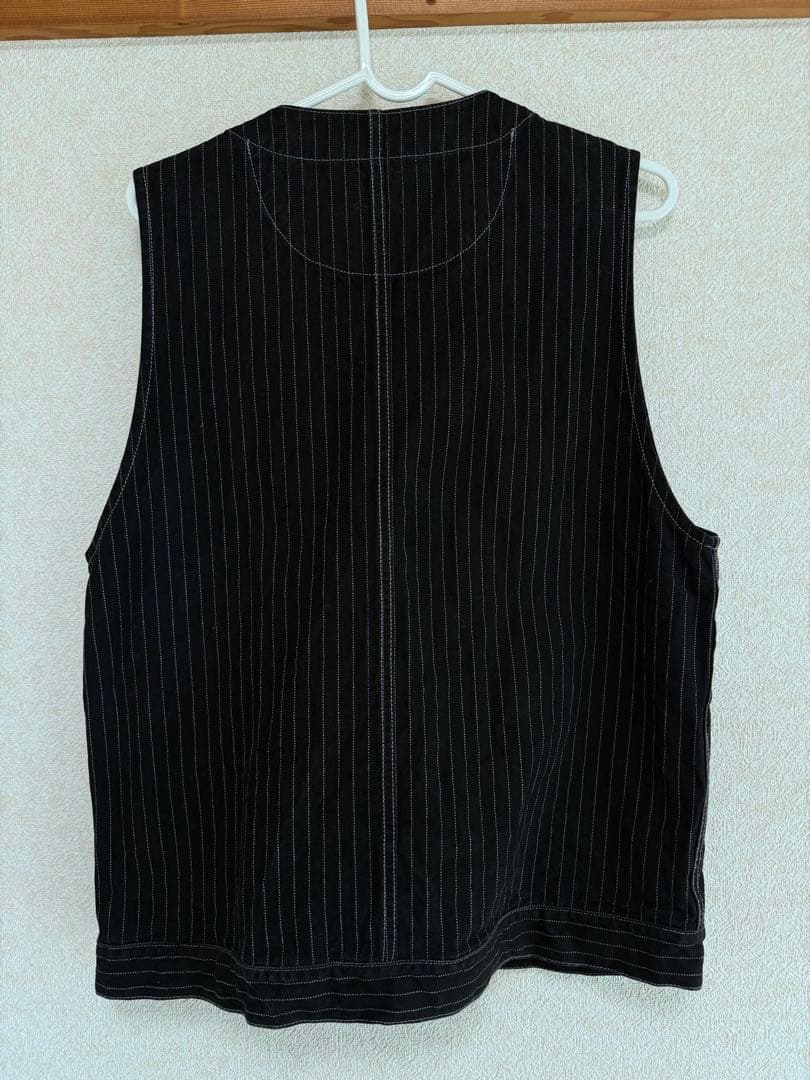 SCHOTT ショット ヒッコリーデニム ベスト ブラック M