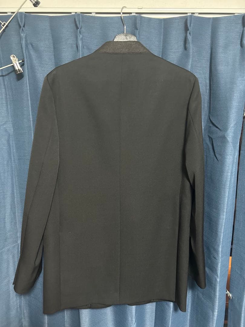 JIL SANDER ジルサンダー　ウール 2B ノーカラージャケット ブラック