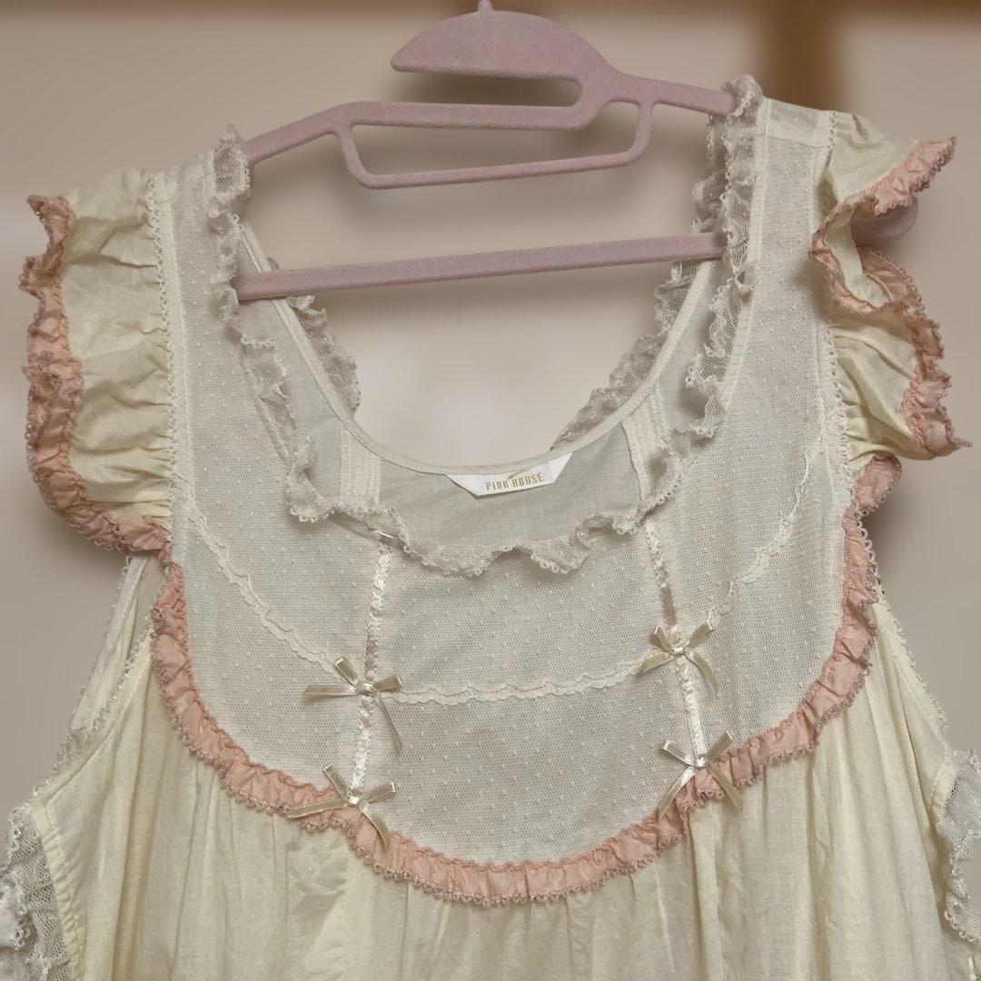 ピンクハウスフランス製レースタブリエ