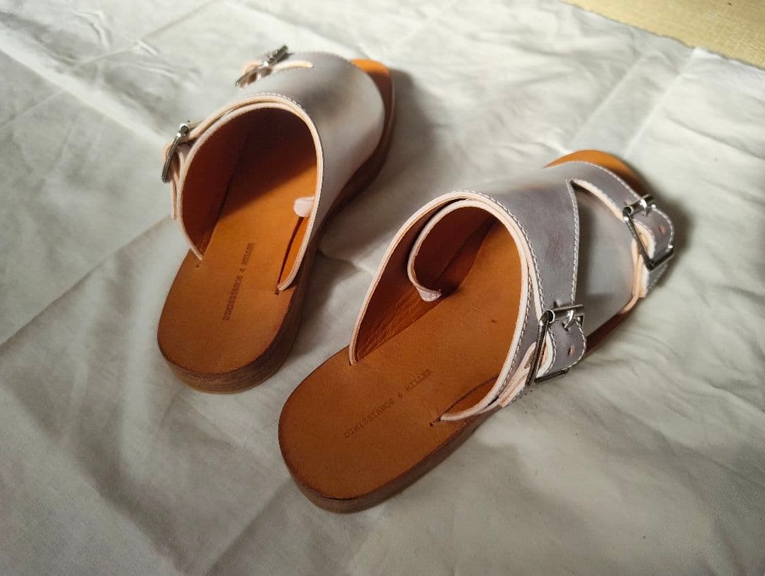 DIMISSIANOS&MILLER 柿の葉別注 ホワイトマーブルサンダル