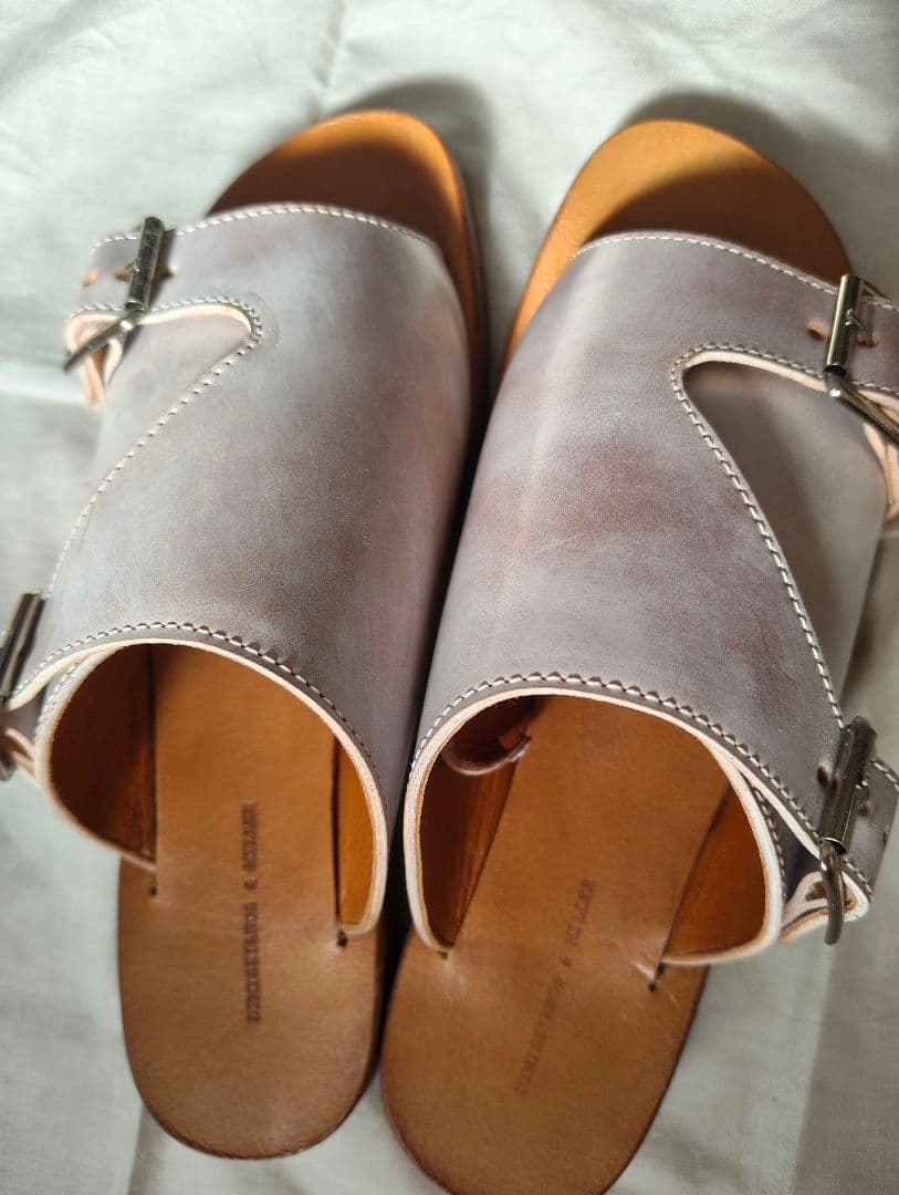 DIMISSIANOS&MILLER 柿の葉別注 ホワイトマーブルサンダル