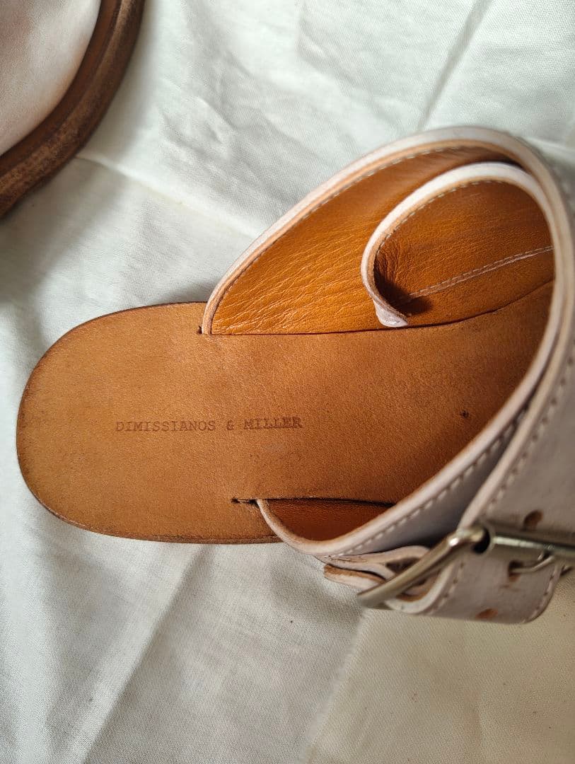 DIMISSIANOS&MILLER 柿の葉別注 ホワイトマーブルサンダル