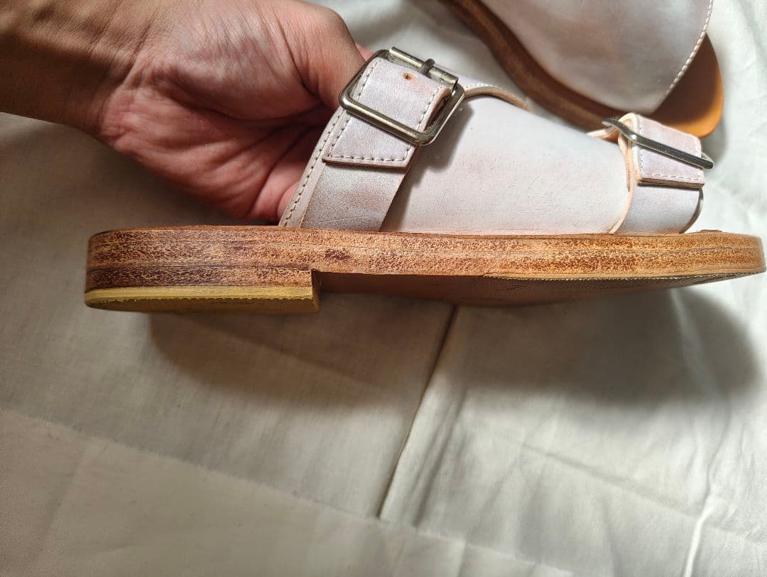 DIMISSIANOS&MILLER 柿の葉別注 ホワイトマーブルサンダル