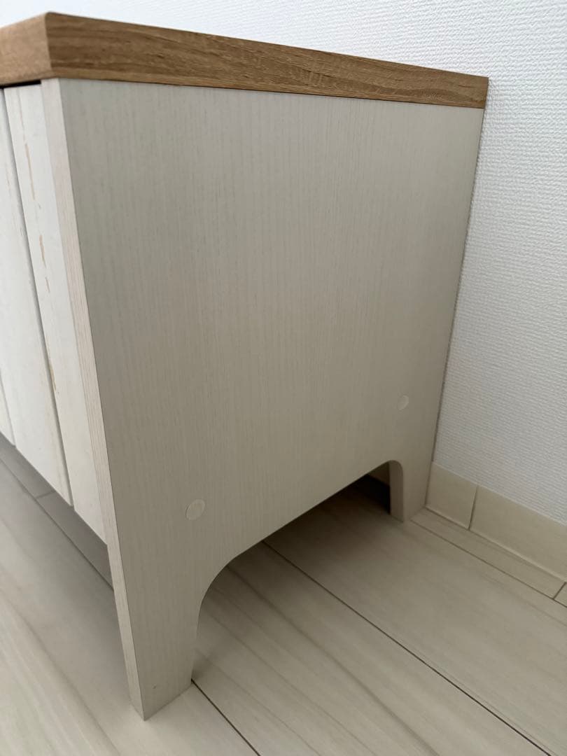 【お値下げ中】ニトリ テレビ台 ローボードマリーナ ホワイト ナチュラルウッド