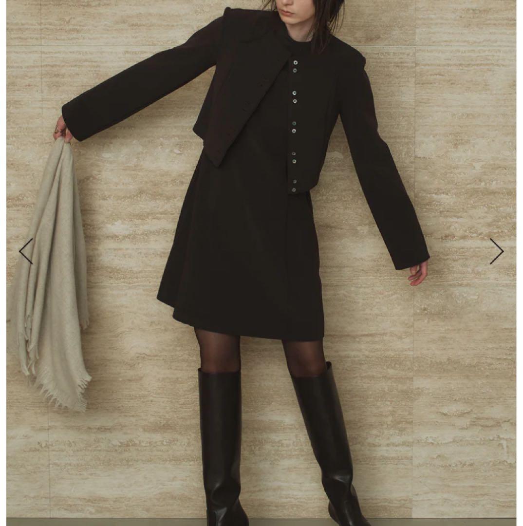 アニュアンス　カットジョーゼットショートカーディガン