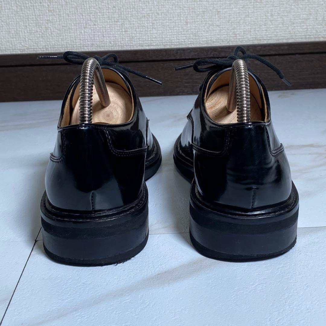 現行♡ボッテガヴェネタ 光沢レザー レースアップシューズ プレーントゥ 内羽根