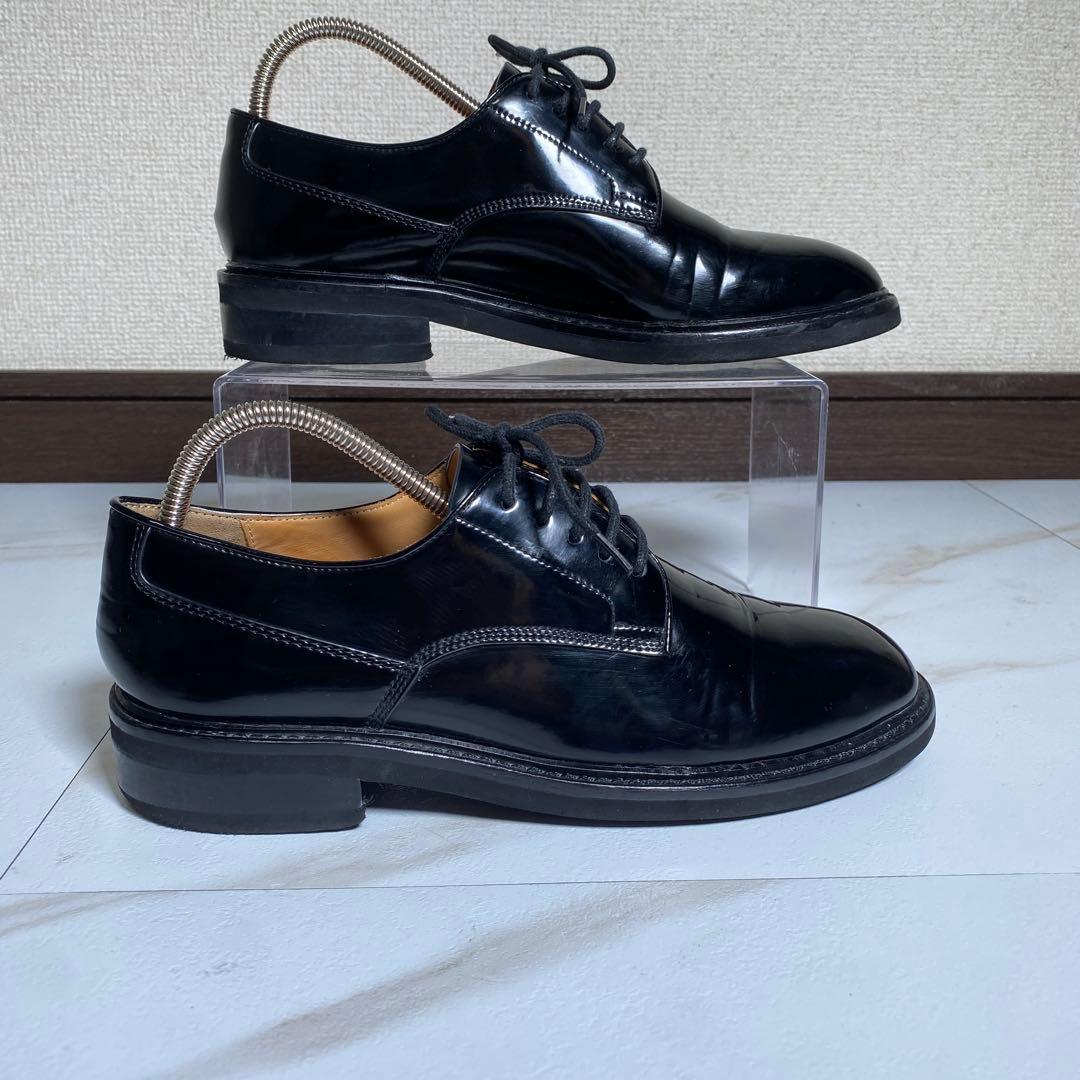 現行♡ボッテガヴェネタ 光沢レザー レースアップシューズ プレーントゥ 内羽根