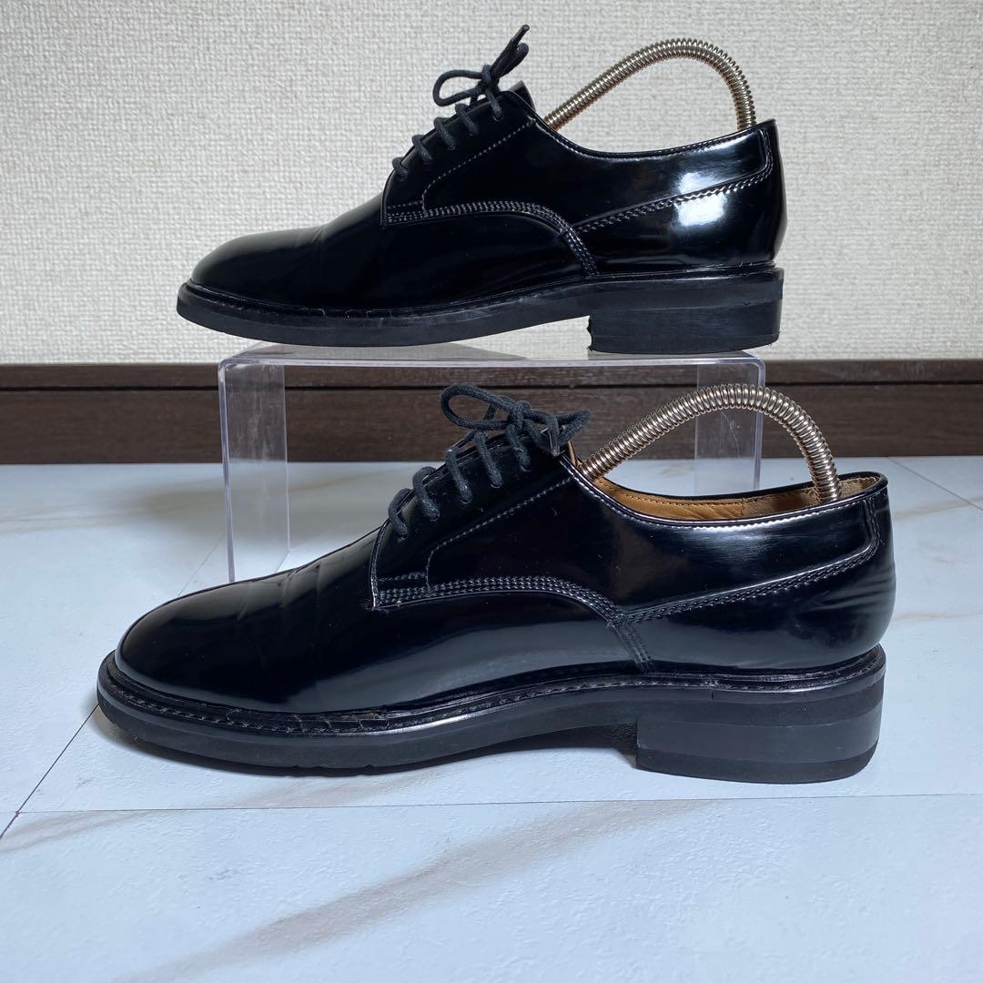 現行♡ボッテガヴェネタ 光沢レザー レースアップシューズ プレーントゥ 内羽根