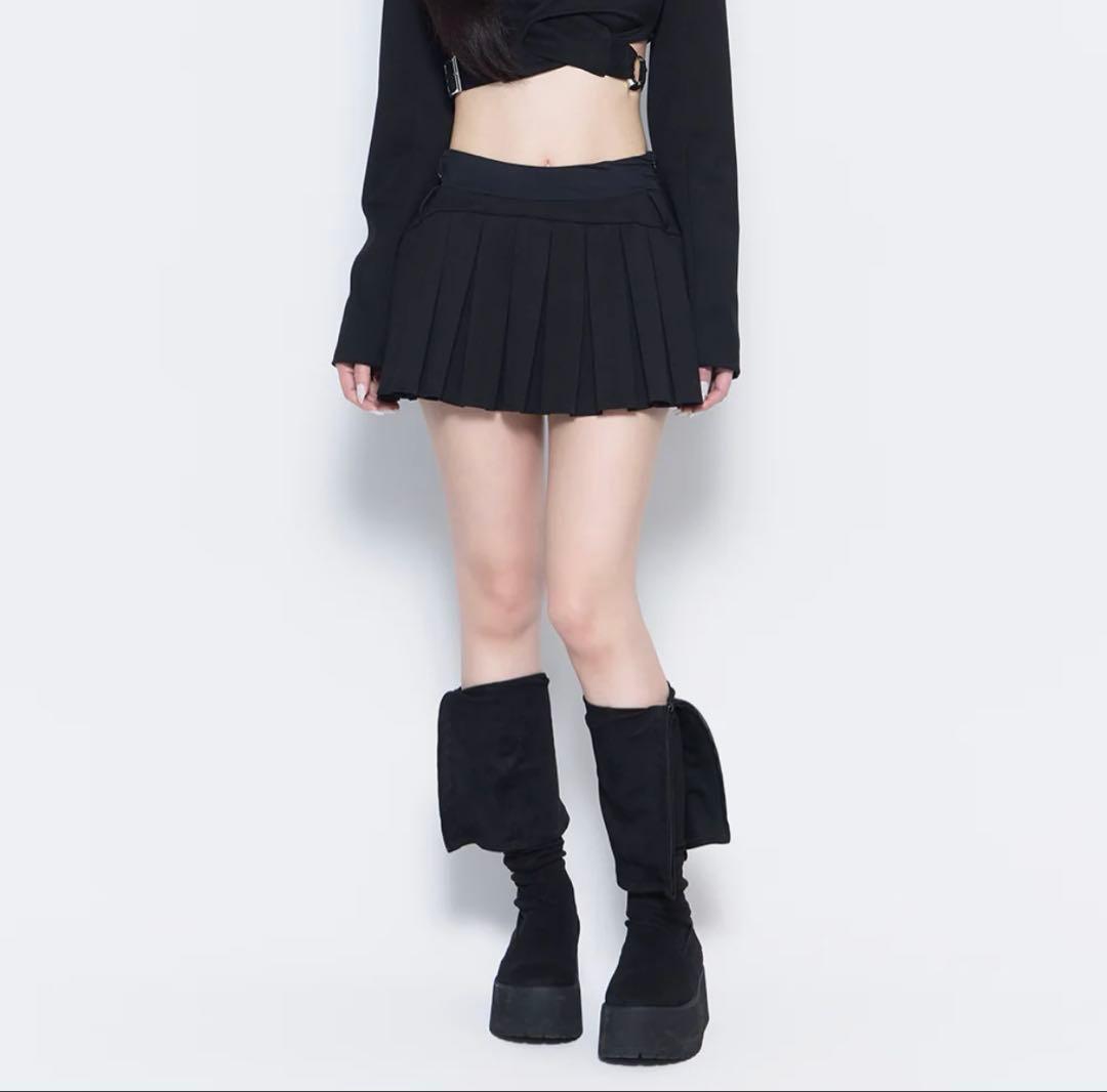 スカート THEREDTHREAD S ring pleats skirt full