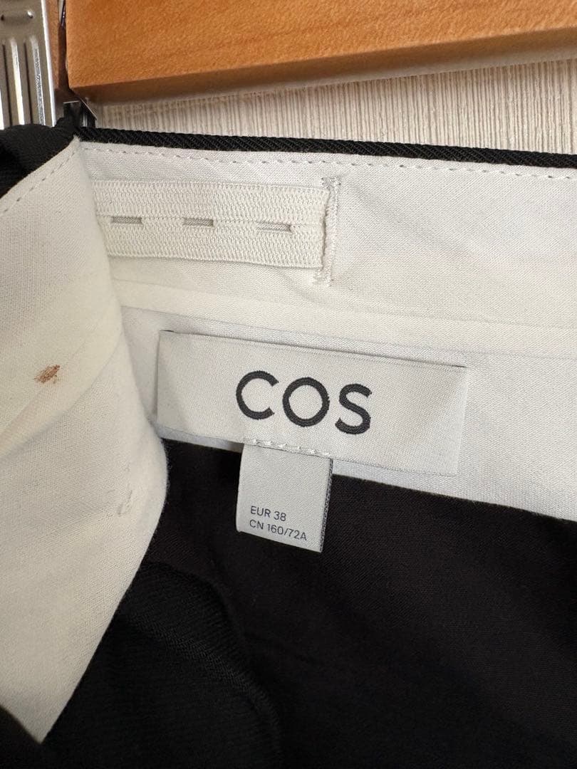 COS ワイドレッグテーラードツイルパンツ 38