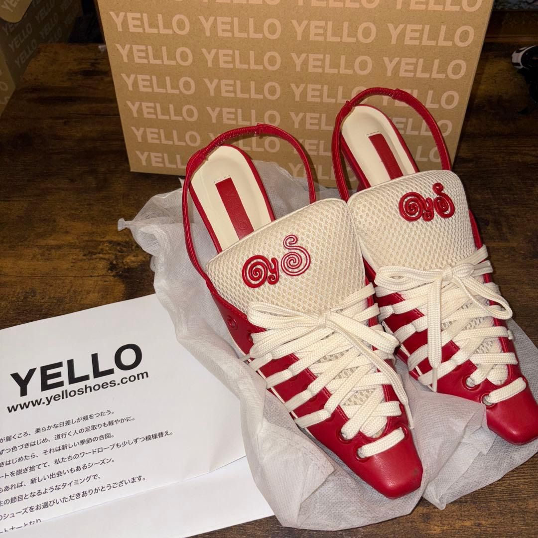[mil]YELLO 赤 ミュール Lサイズ