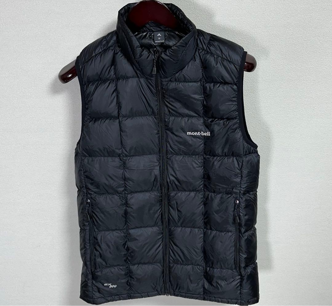 美品 黒 mont-bell スペリオダウンベストEX800 1101663