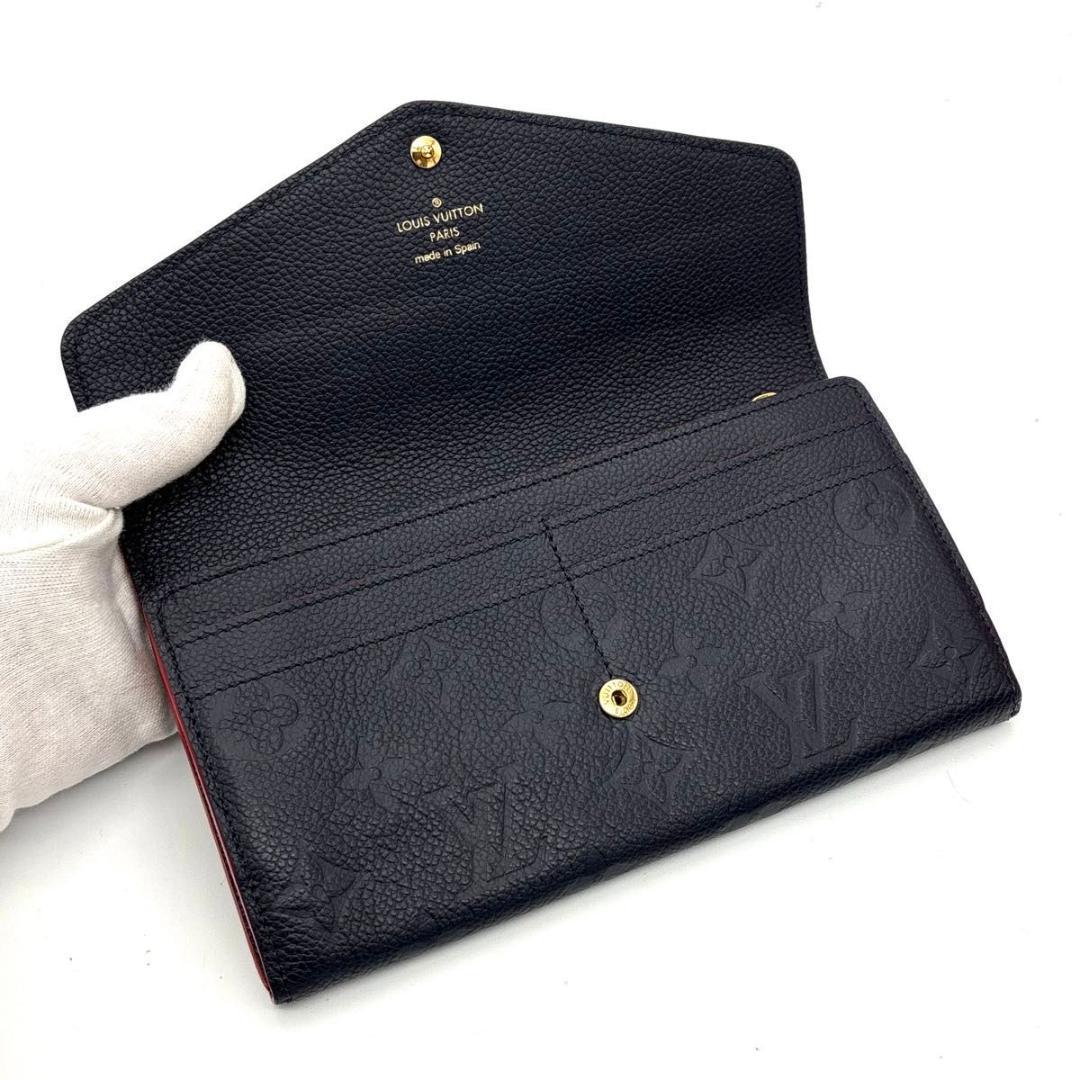 ルイヴィトン ポルトフォイユ サラ アンプラント マリーヌ ネイビー 長財布