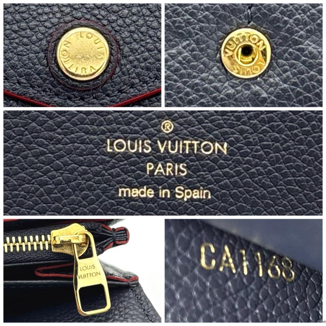 ルイヴィトン ポルトフォイユ サラ アンプラント マリーヌ ネイビー 長財布