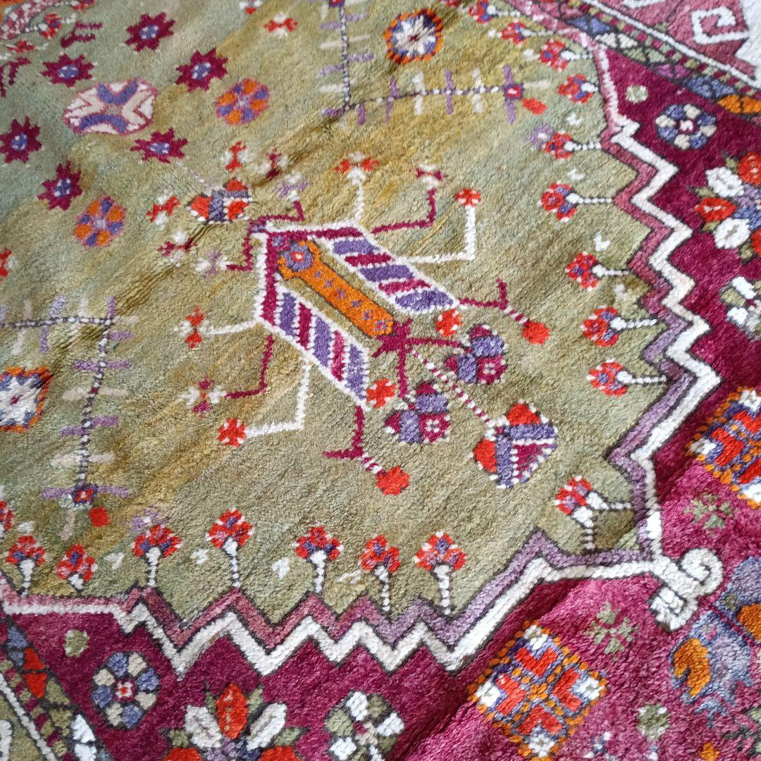 ペルシャ絨毯　トルコ絨毯　トライバルラグ　草木染　アンティーク