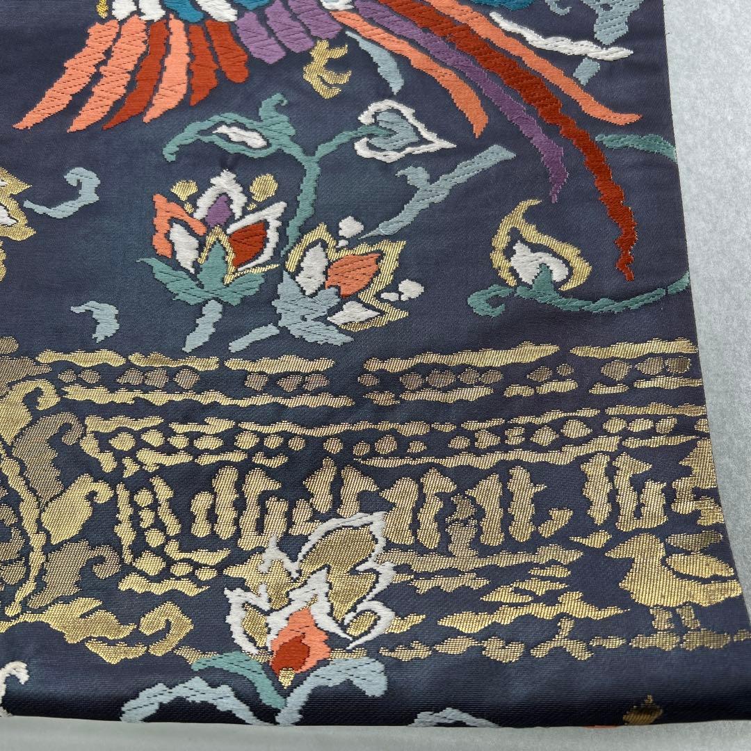 【ペルシャ　更紗文】高級絹製 袋帯 鳳凰と花柄0123