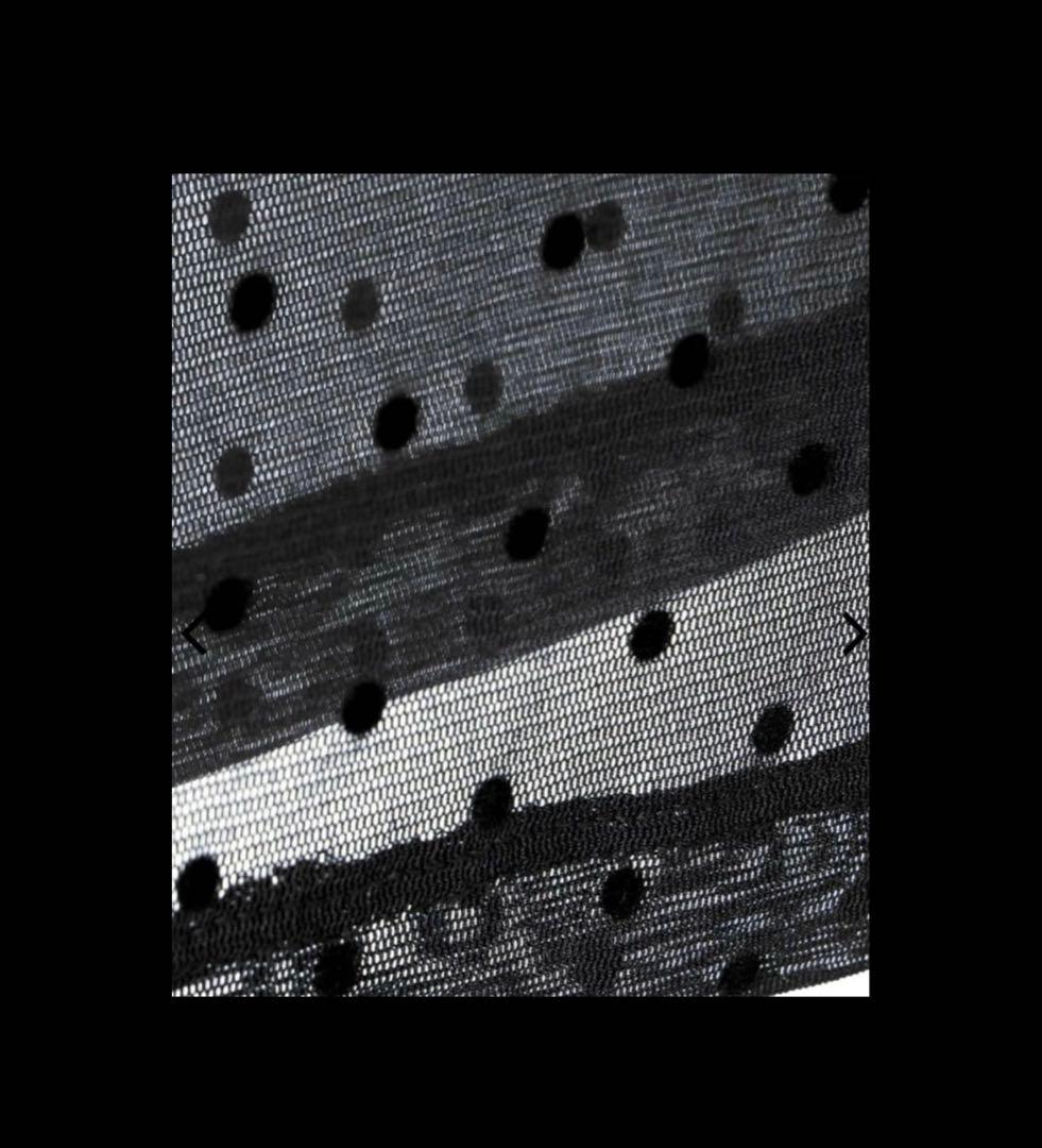 【mizuiro ind 】メッシュドットクルーネックプルオーバー　ブラック　F