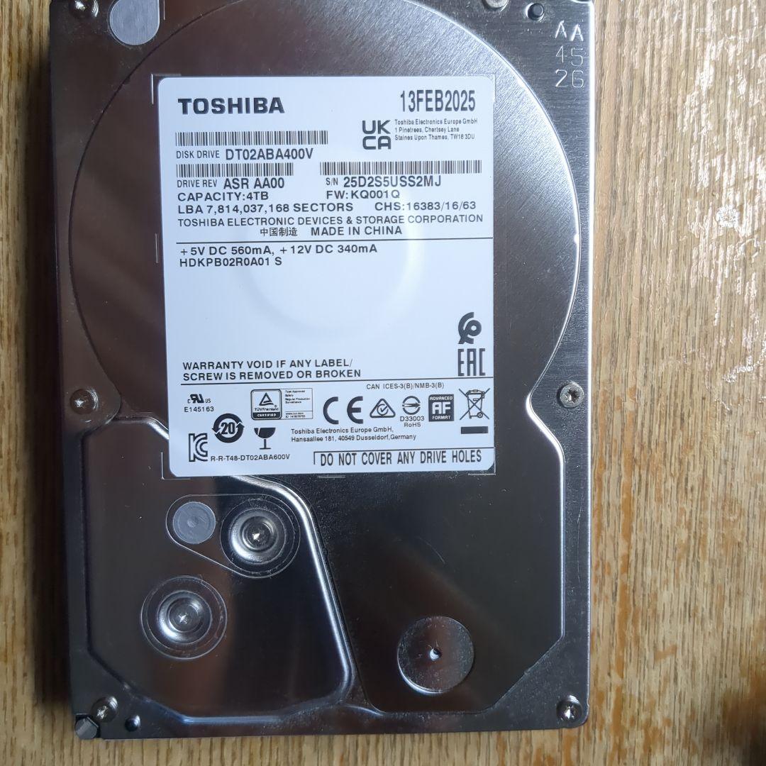 内蔵型ハードディスクドライブ HDD4TB