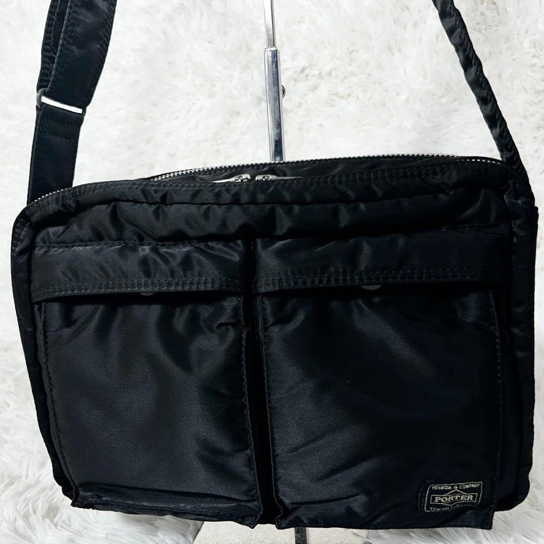希少・未使用級✨ポーター タンカー 2層式 ショルダーバッグ 廃盤 L 黒