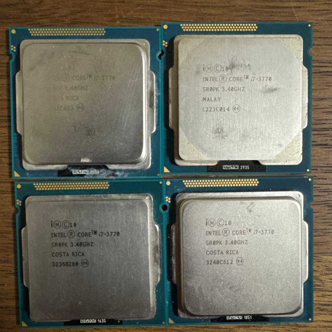 Intel Core i7-3770 3.40GHz CPU 4個セット
