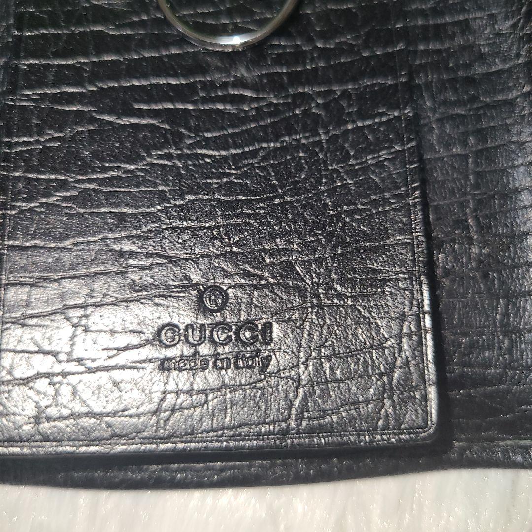 極美品☆GUCCI グッチ ブラック レザー キーケース 6連 Gロゴ 箱付き