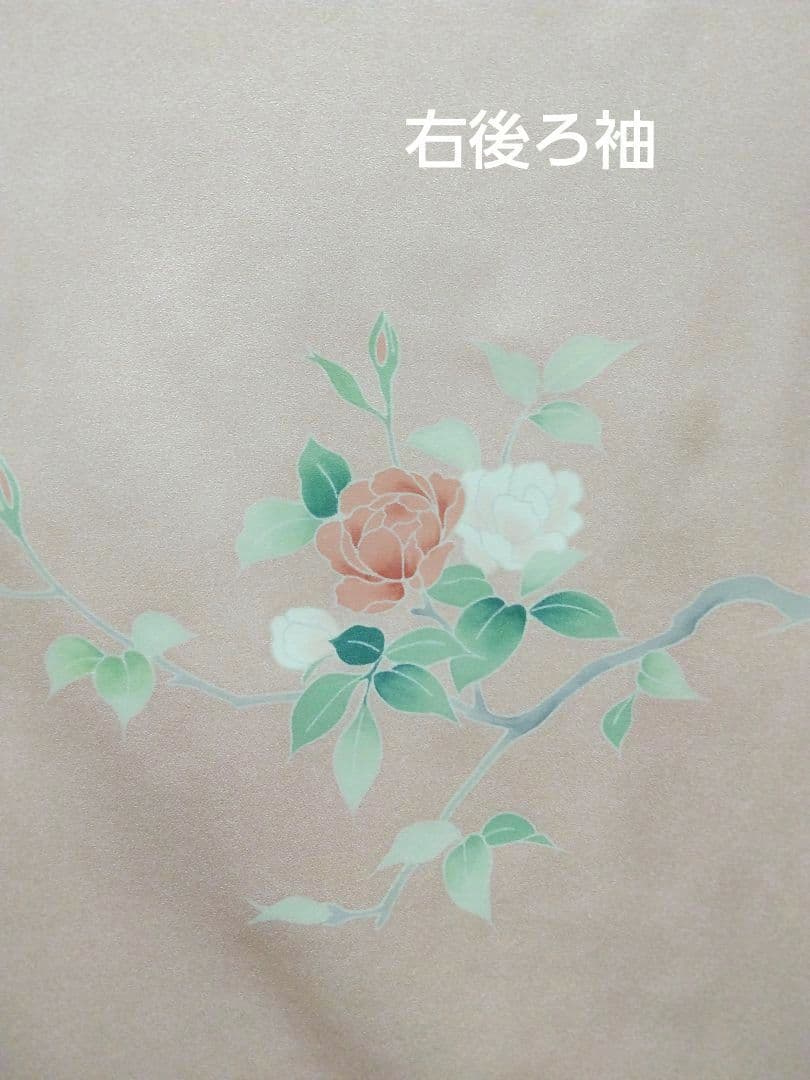 専用 最終値下げ F‐283 付下げ 薄ピンク 袷 枝花 暈し 重ね衿付 美品