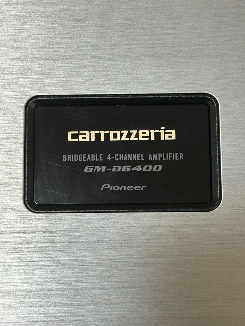 パイオニア カロッツェリア GM-D6400 4チャンネルアンプ。動作確認済み。