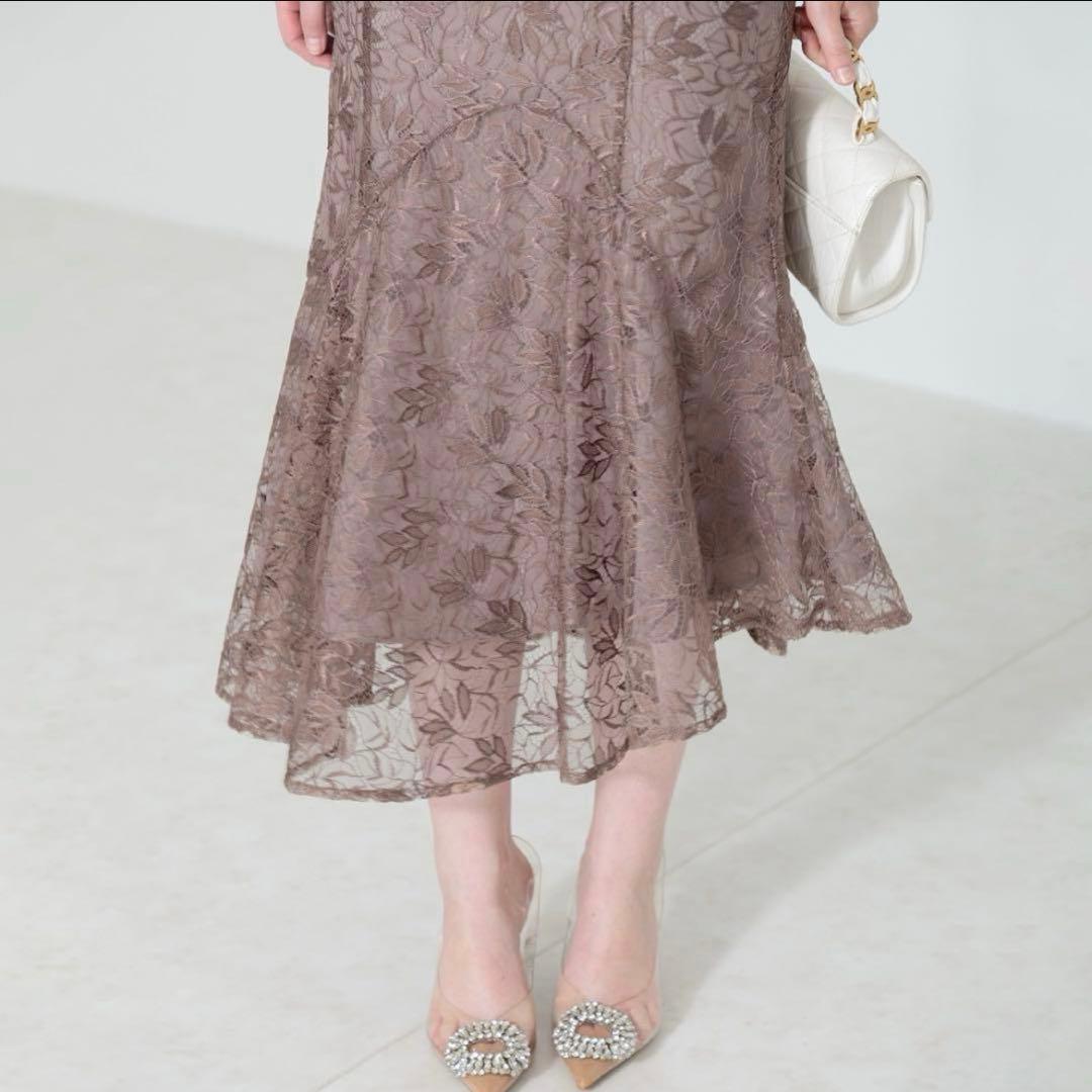 Leja オフショルダー花柄刺繍マーメイドドレス　オケージョン　結婚式　お呼ばれ