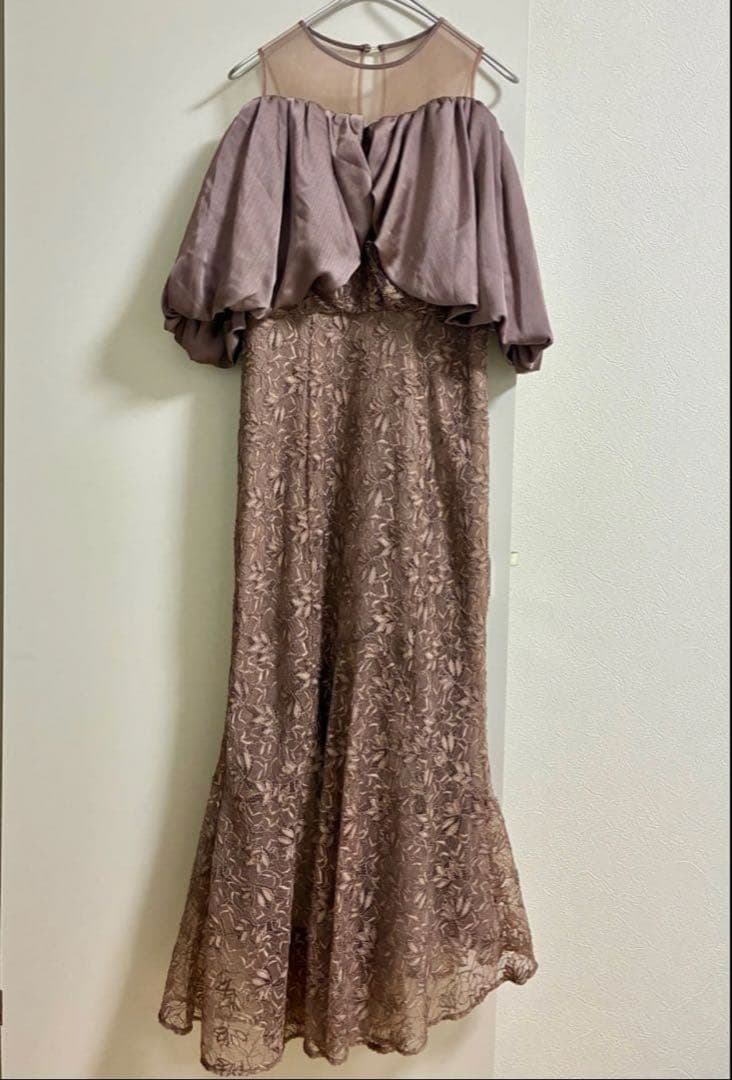 Leja オフショルダー花柄刺繍マーメイドドレス　オケージョン　結婚式　お呼ばれ