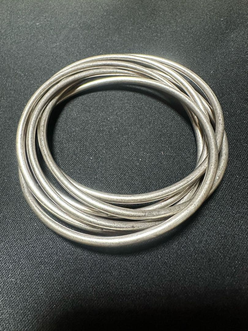 ♡*♡様 ヴィンテージ シルバー 六連バングル 北京購入 ヴィンテージ風