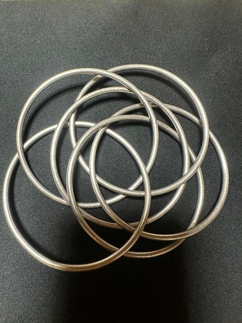 ♡*♡様 ヴィンテージ シルバー 六連バングル 北京購入 ヴィンテージ風