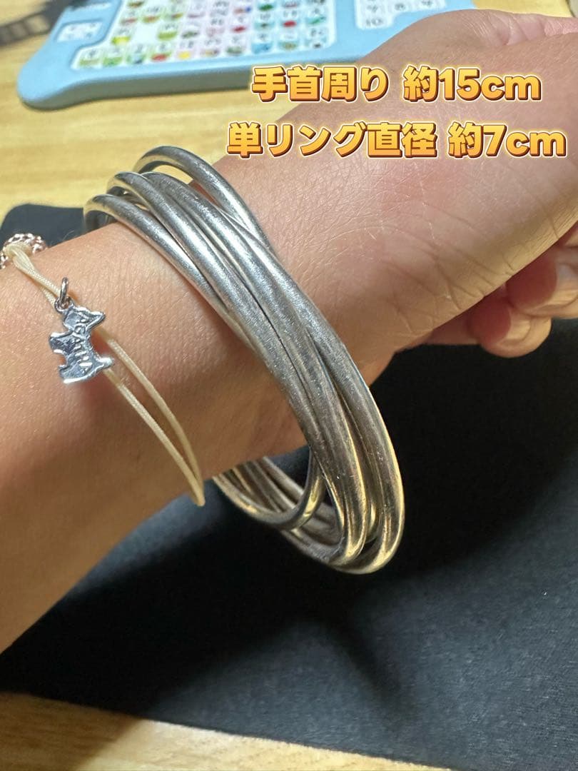 ♡*♡様 ヴィンテージ シルバー 六連バングル 北京購入 ヴィンテージ風