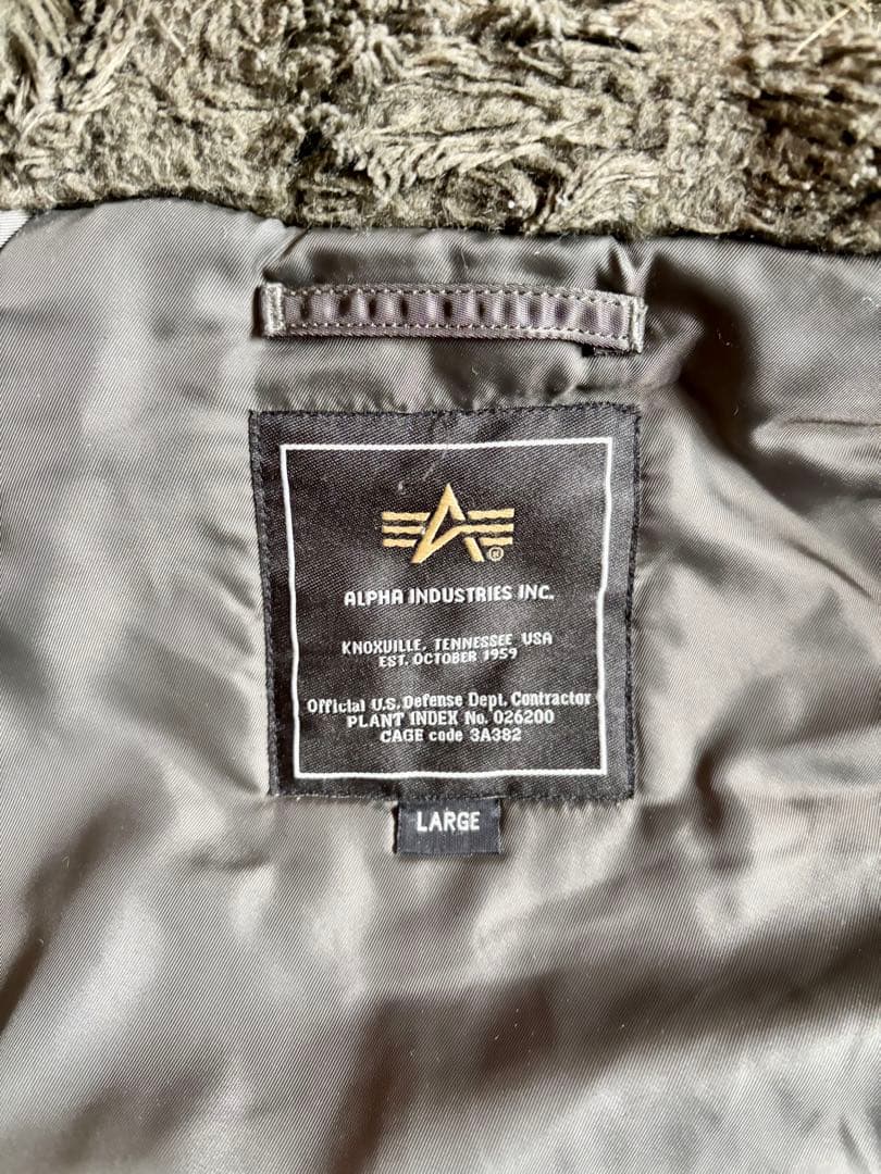 【美品】ALPHA アルファ ミリタリージャケット(ビンテージグリーン)