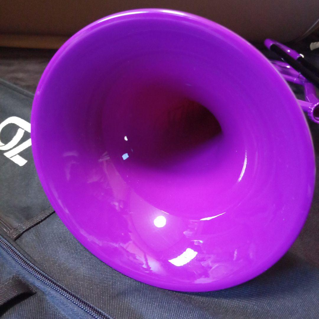 ZO プラスチックテナートロンボーン 本体 パープル ソフトケース マウスピース