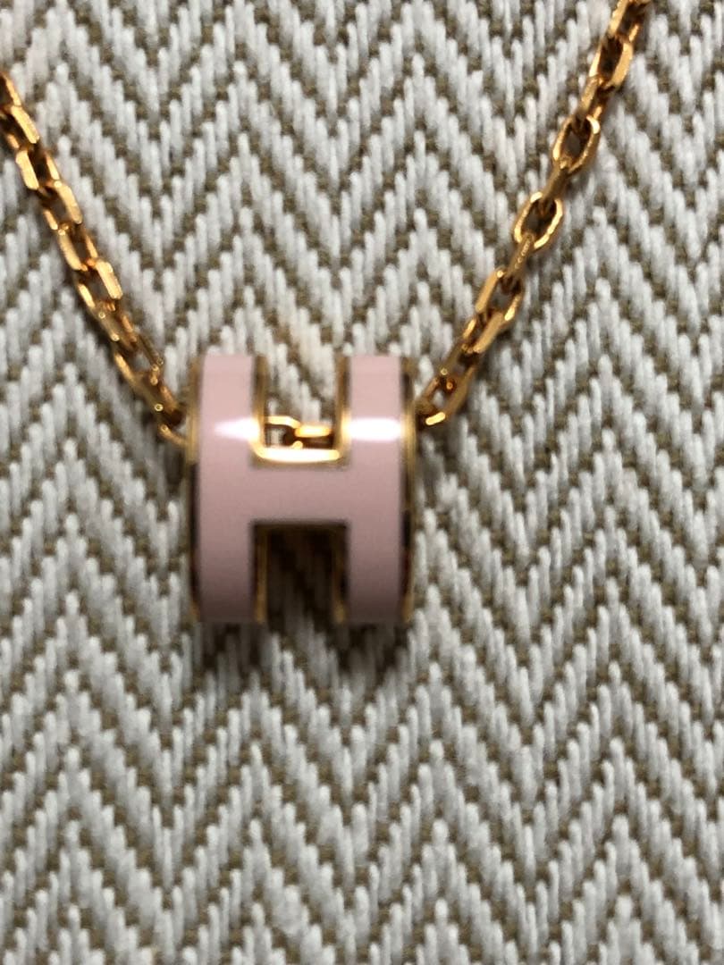 HERMES エルメス ミニポップh ネックレス　ピンク