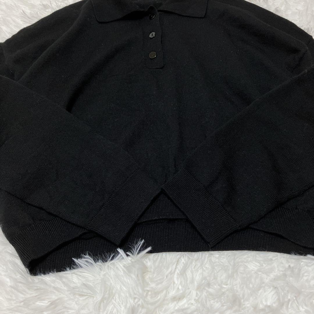 美品✨gypsohila ジプソフィア ニットポロ 2024AW ブラック
