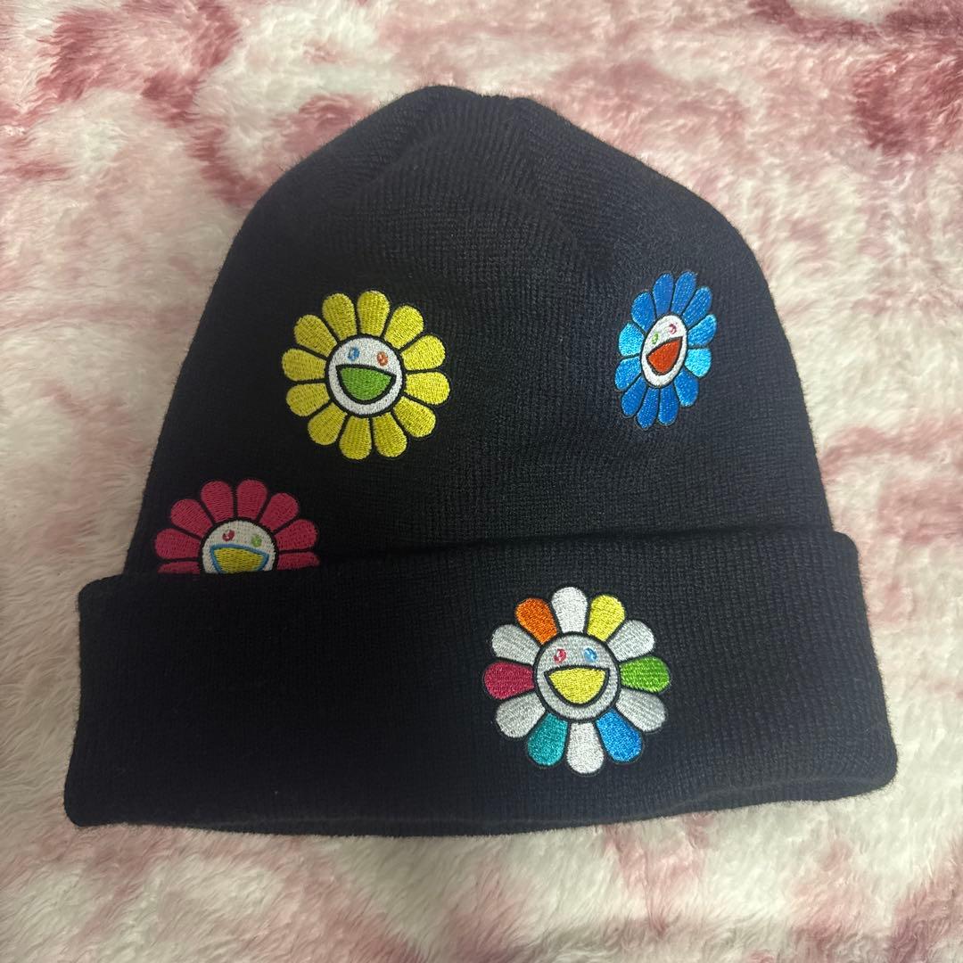 21まで値下げ‼️NEW ERA 村上隆　ニット帽 黒