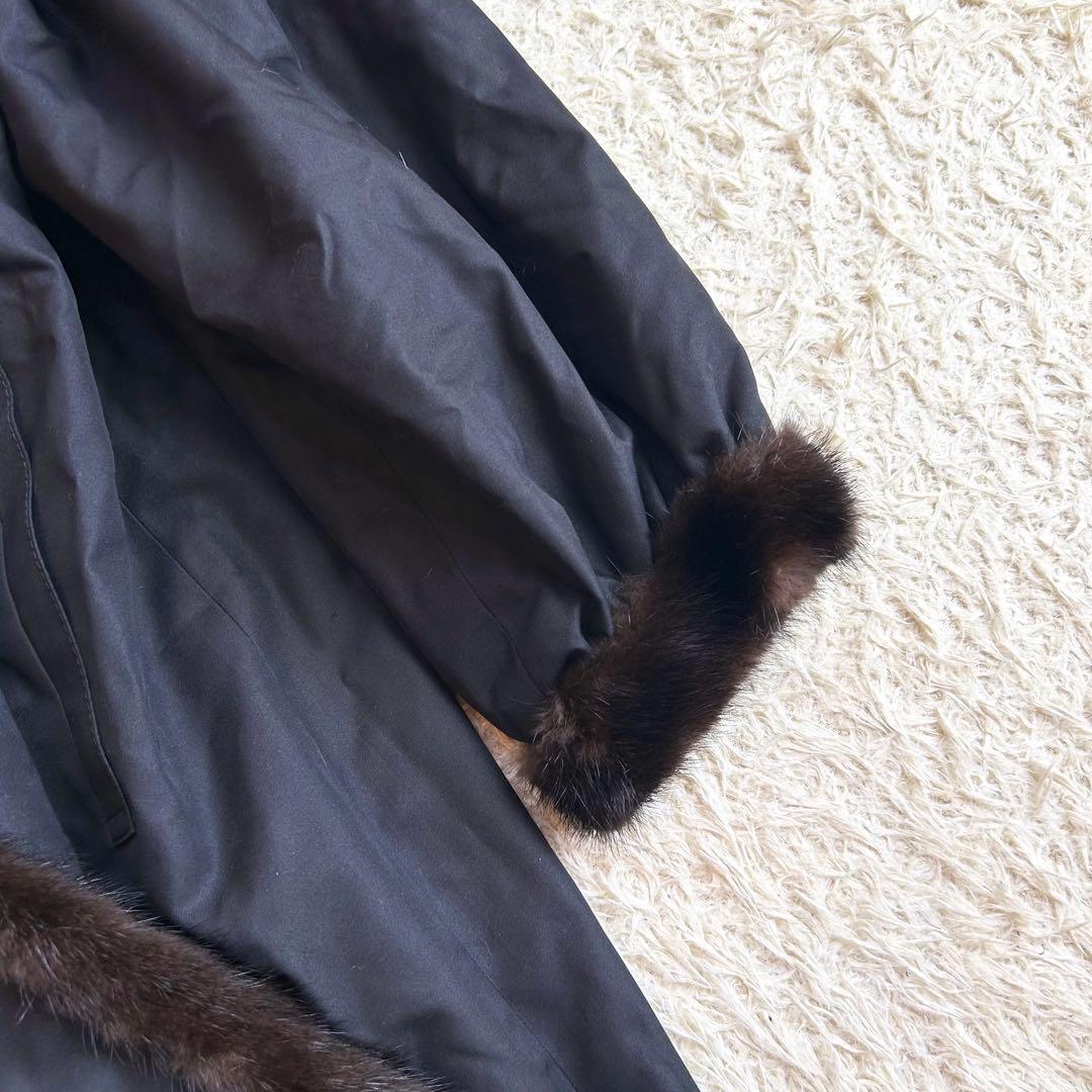 【極美品✨️希少カラー】カネボウシルク 高級 ミンク ラム コート毛皮 XL