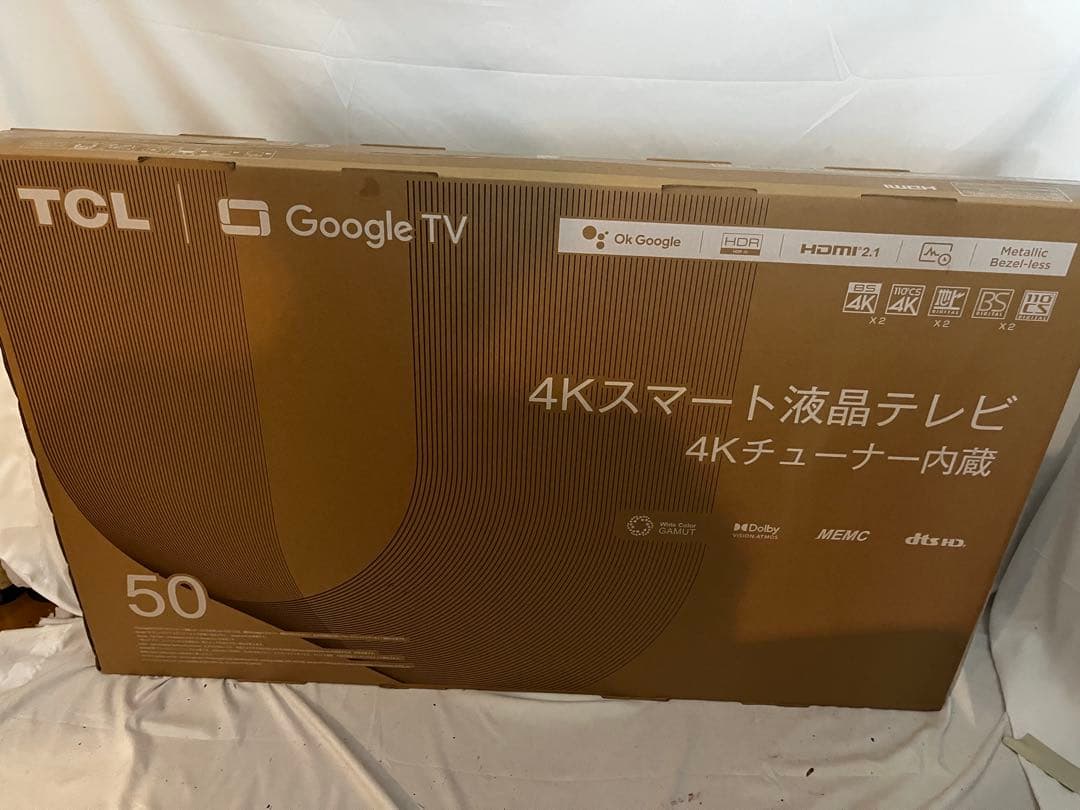 TCL 50インチ 4Kスマート液晶テレビ　50P745 新品未使用